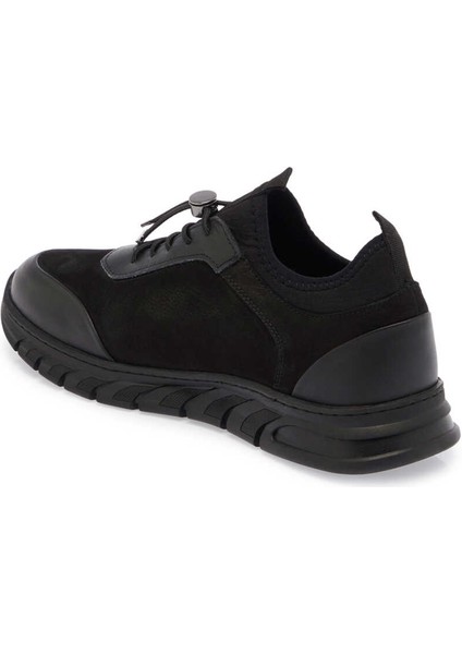 Siyah Hakiki Nubuk Deri Erkek Sneaker - E24S1AY56981-A64 fiyatları