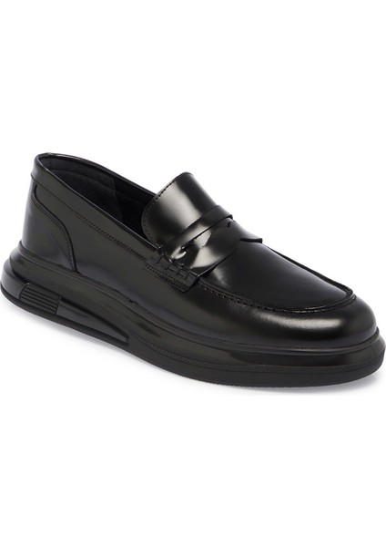 Siyah Hakiki Deri Erkek Loafer - E24S1AY57104-A23