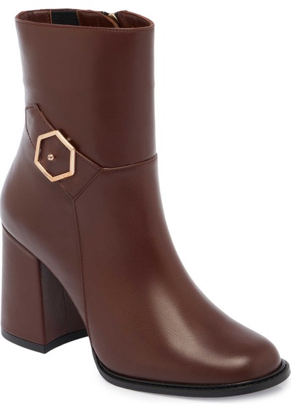 Kahve Hakiki Deri Kadın Klasik Bot - K24K1BT67710-G36