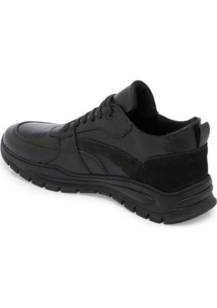Siyah Hakiki Deri Erkek Sneaker - E24S1AY57095-A23 fiyatları