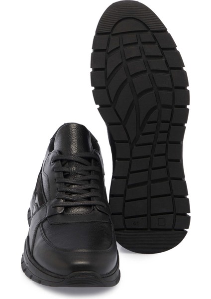 Siyah Hakiki Deri Erkek Sneaker - E24S1AY57095-A23 fırsatları