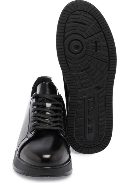 Siyah Hakiki Deri Erkek Sneaker - E24S1AY57101-A23 fırsatları