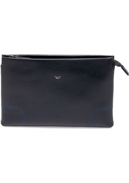 Lacivert Hakiki Deri Erkek Portföy Çantası - S1PC00021515-H86