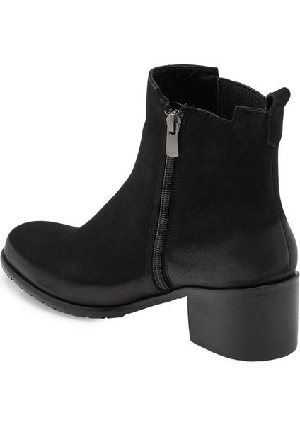 Siyah Hakiki Nubuk Deri Kadın Klasik Bot - K24K1BT67567-A64 fiyatları
