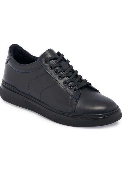 Lacivert Hakiki Deri Erkek Sneaker - E24S1AY56945-C72