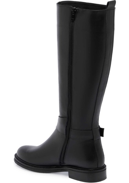 Siyah Hakiki Deri Kadın Klasik Çizme - K24K1CM67629-A23 fiyatları