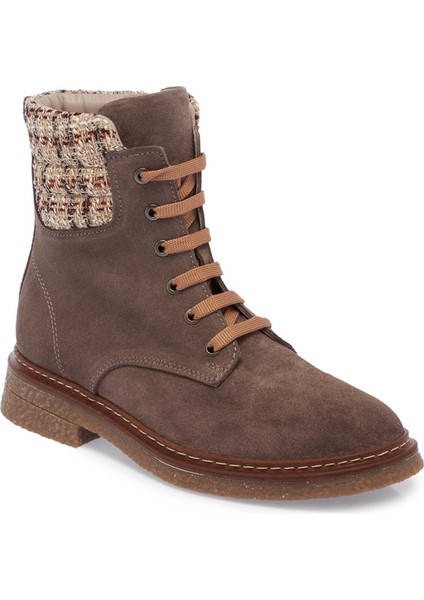 Vizon Hakiki Süet Deri Kadın Casual Bot - K24K1BT67661-A02