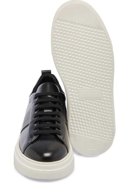 Siyah Hakiki Deri Erkek Sneaker - E24S1AY57066-A43 fırsatları