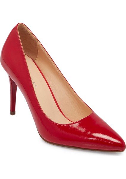 Kırmızı Hakiki Deri Kadın Stiletto - K24S1AY67599-D02
