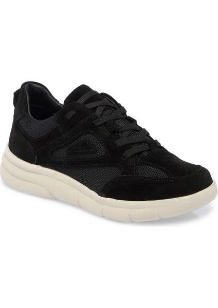 Siyah Deri-Tekstil Kadın Sneaker - K24S1AY67644-A01