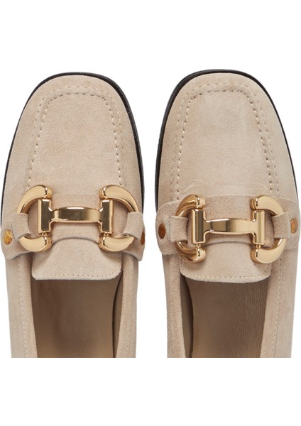 Bej Hakiki Süet Deri Kadın Loafer - K24S1AY67568-B79 indirimleri