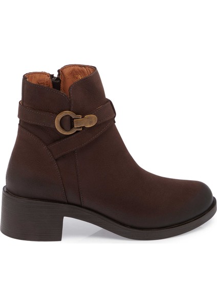 Kahve Hakiki Nubuk Deri Kadın Casual Bot - K24K1BT67510-A39 modelleri