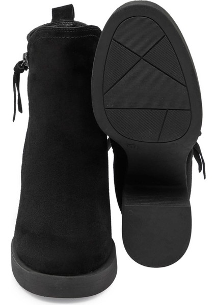 Siyah Hakiki Süet Deri Kadın Casual Bot - K24K1BT67563-A01 fırsatları