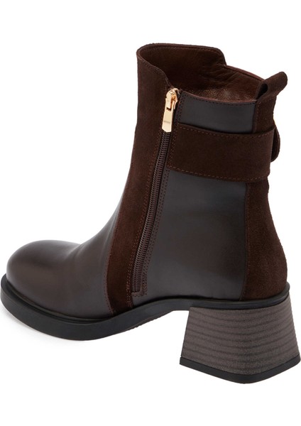Kahve Hakiki Deri Kadın Casual Bot - K24K1BT67561-F56 fiyatları