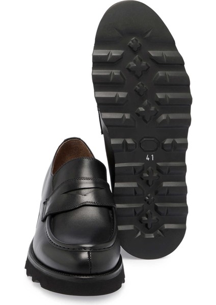 Siyah Hakiki Deri Erkek Casual Ayakkabı - E24S1AY57083-C1U fırsatları