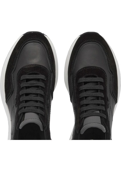 Siyah Hakiki Deri Erkek Sneaker - E24S1AY57068-W19 indirimleri