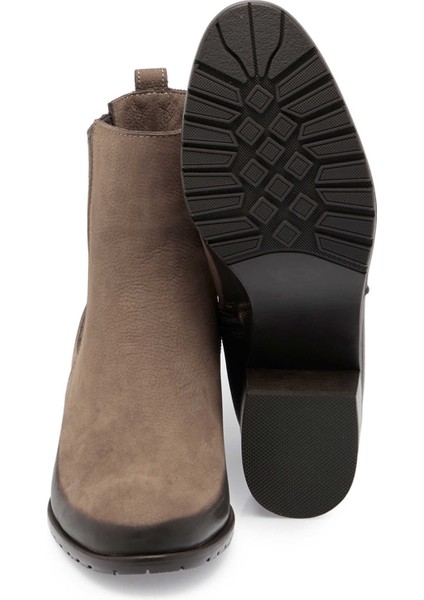 Kum Hakiki Nubuk Deri Kadın Klasik Bot - K24K1BT67567-B21 fırsatları