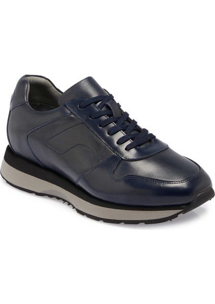 Lacivert Hakiki Deri Erkek Sneaker - E24S1AY57042-K4K