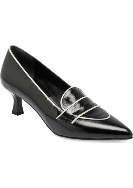 Siyah Hakiki Rugan Deri Kadın Stiletto - K24S1AY67514-A07