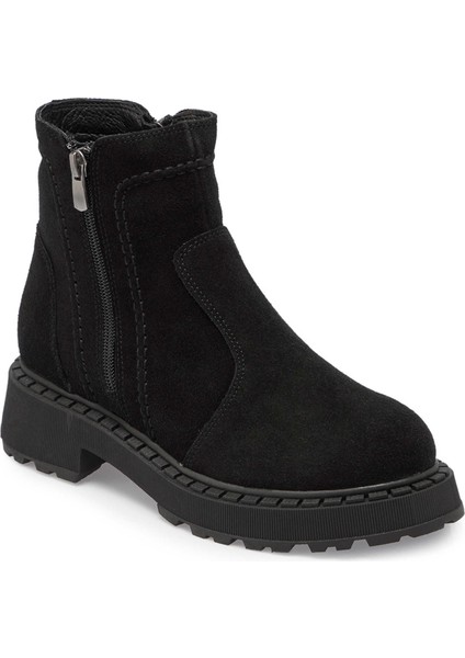 Siyah Hakiki Süet Deri Kadın Casual Bot - K24K1BT67557-A01