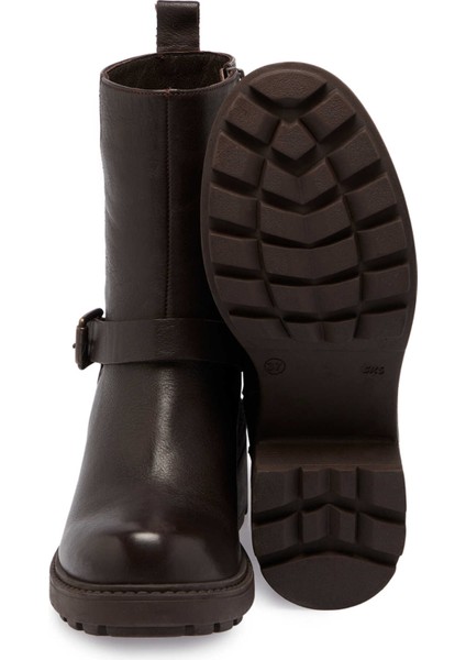 Kahve Hakiki Deri Kadın Casual Bot - K24K1BT67562-A24 fırsatları