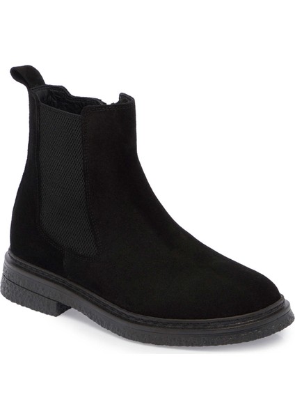 Siyah Hakiki Süet Deri Kadın Casual Bot - K24K1BT67662-A01