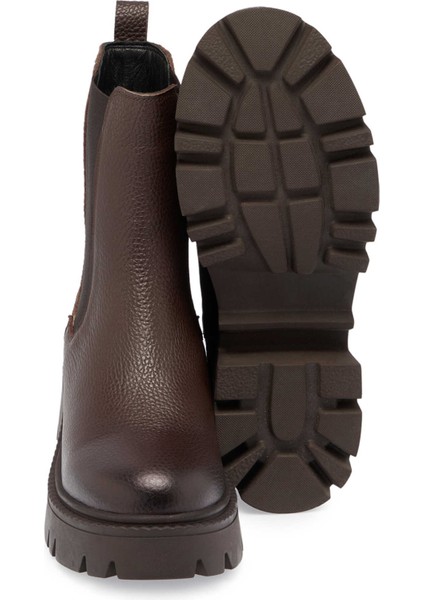 Kahve Hakiki Deri Kadın Casual Bot - K24K1BT67622-A42 fırsatları