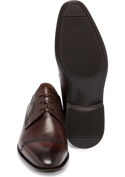 Kahve Hakiki Deri Erkek Klasik Ayakkabı - E24S1AY57107-B90 fırsatları