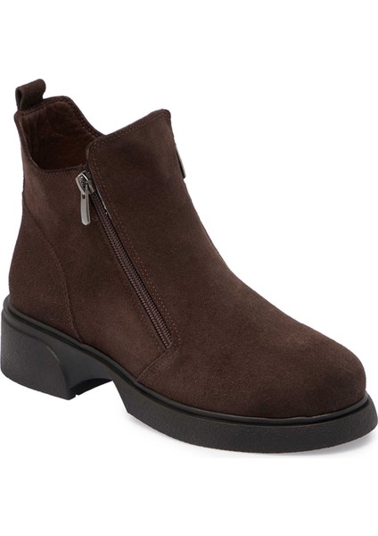 Kahve Hakiki Süet Deri Kadın Casual Bot - K24K1BT67560-B85