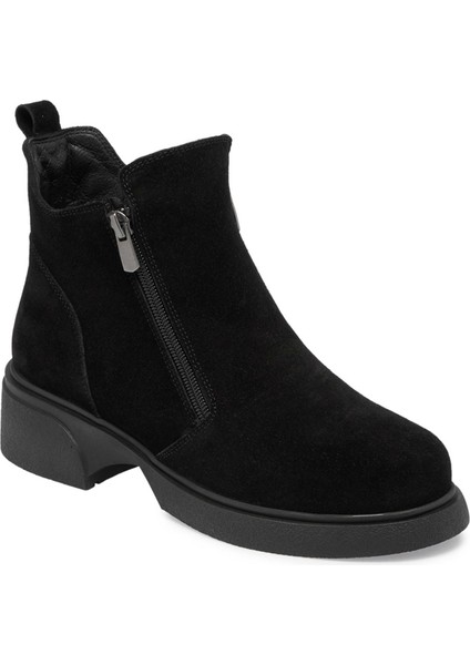 Siyah Hakiki Süet Deri Kadın Casual Bot - K24K1BT67560-A01