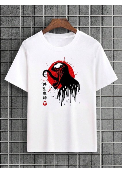 Venom Baskılı Pamuk T-Shirt