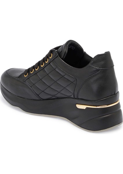 Siyah Hakiki Deri Kadın Sneaker - K24S1AY67723-A23 fiyatları