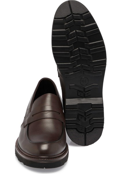 Kahve Hakiki Deri Erkek Klasik Ayakkabı - E24S1AY56946-O8D fırsatları