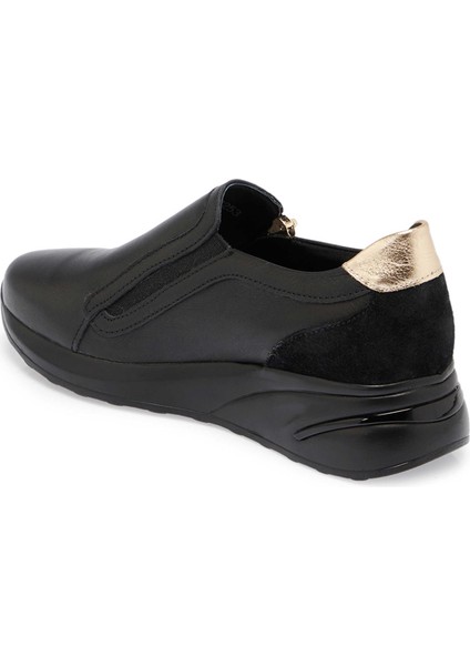 Siyah Hakiki Deri Kadın Sneaker - K24S1AY67722-A23 fiyatları
