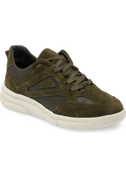 Haki Deri-Tekstil Kadın Sneaker - K24S1AY67644-J86