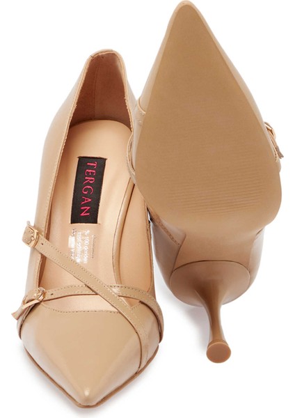 Pudra Hakiki Rugan Deri Kadın Stiletto - K24S1AY67513-A08 fırsatları