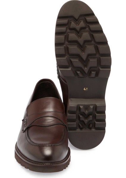 Kahve Hakiki Deri Erkek Casual Ayakkabı - E24S1AY56964-B90 fırsatları