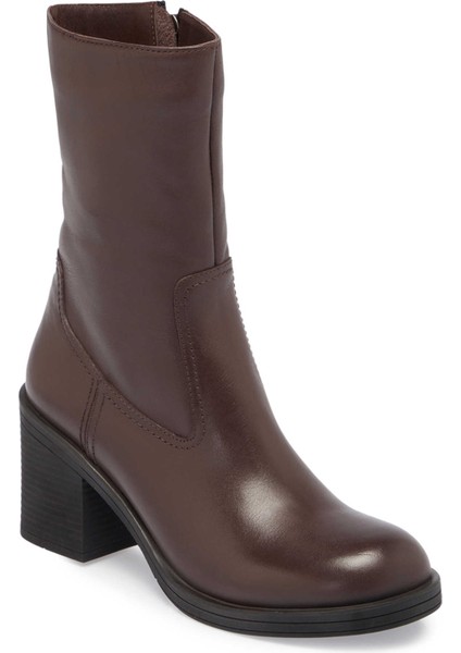 Kahve Hakiki Deri Kadın Klasik Bot - K24K1BT67551-A24