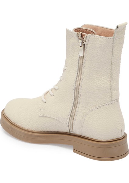 Ekru Hakiki Deri Kadın Casual Bot - K24K1BT67615-T5T fiyatları