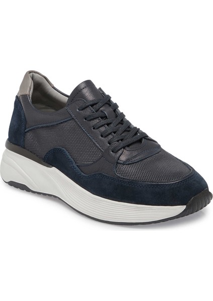 Lacivert Hakiki Deri Erkek Sneaker - E24S1AY56935-A31