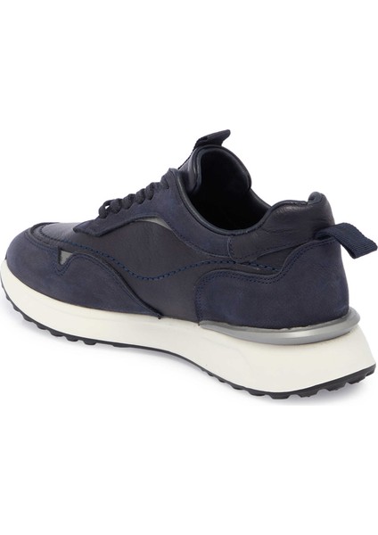 Lacivert Hakiki Deri Erkek Sneaker - E24S1AY56936-A31 fiyatları
