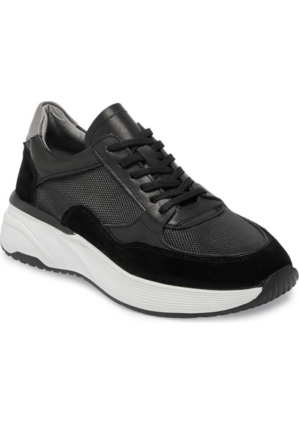 Siyah Hakiki Deri Erkek Sneaker - E24S1AY56935-A23
