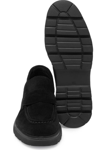 Siyah Hakiki Süet Deri Erkek Loafer - E24S1AY56930-A01 fırsatları