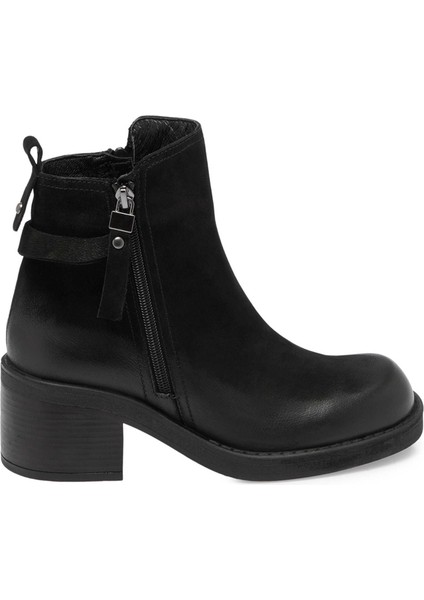 Siyah Hakiki Nubuk Deri Kadın Klasik Bot - K24K1BT67654-A64 modelleri