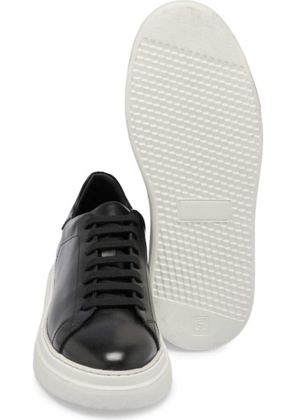 Siyah Hakiki Deri Erkek Sneaker - E24S1AY57067-A43 fırsatları