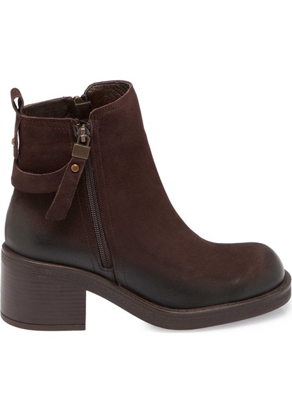 Kahve Hakiki Nubuk Deri Kadın Klasik Bot - K24K1BT67654-A39 modelleri