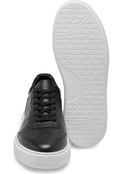 Siyah Hakiki Deri Erkek Sneaker - E24S1AY56960-A41 fırsatları