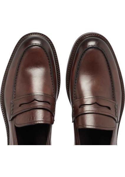 Kahve Hakiki Deri Erkek Casual Ayakkabı - E24S1AY56972-V94 indirimleri