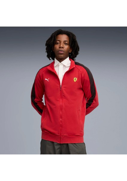 Erkek Kırmızı Puma Ferrari T7 Jacket Kırmızı Erkek Ceket