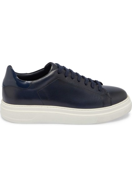 Lacivert Hakiki Deri Erkek Sneaker - E24S1AY57067-C72 modelleri